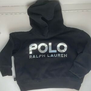 3T Polo Ralph Lauren black/silver hoodie. Excellent condition